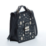 SUSU The Hollywood Backpack Purse Leather Black