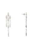 Latelita London Valencia Statement Drop Earring White Cz Silver