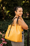 Gunas New York Naomi Yellow Vegan Leather Tote Bag