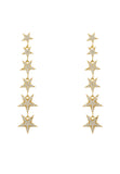 Latelita London Graduated Star Drop Earrings Gold