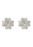 Latelita London Four Leaf Clover Stud Earrings Silver