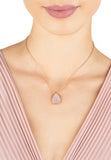 LAtelita London Petite Drop Necklace Rosegold Rose Quartz