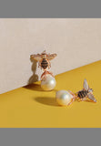 Latelita London Honey Bee Baroque Pearl Drop Earring Rosegold