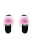 Knotty Faux Fur Slides Lavender