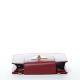 SUSU Mary Small Crossbody Leather Wristlet Burgundy Red