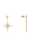 Latelita London Petite Star Burst Drop Earrings Gold