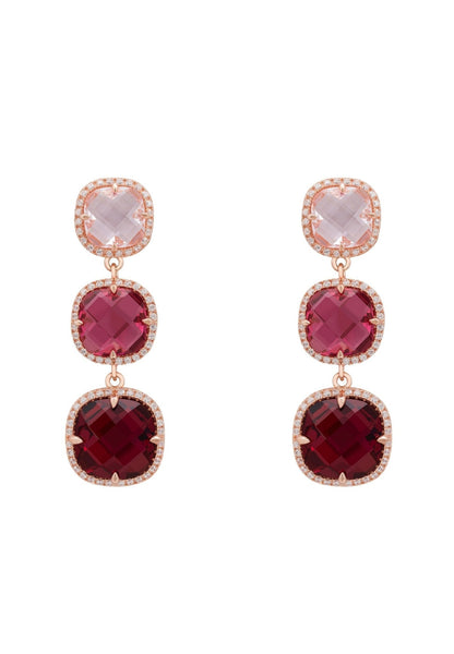 Latelita London Knightsbridge Earrings Rosegold Pinks