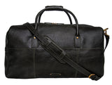 Hidesign Charles Leather Cabin Travel Duffle Weekend Bag Black