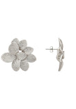 Latelita London Amaryllis Flower Large Stud Earrings Silver