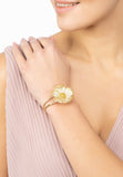 Latelita London Poppy Bangle Cuff Bracelet Gold Lemon Cz