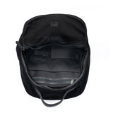 K0023AB | Notebook backpack in Canvas/Genuine Leather, full grain, flywheel - Black colour. Accessories in antiqued nickel, zip closure. Dimensions: 29 x 40 x15 cm. Packaging: TNT bag-2