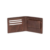 K10603BB | Men's wallet in genuine full grain leather, Volanata. Color dark brown. Pocket for coins. Dimensions when closed: 12.5 x 9.3 x 1 cm. Packaging: Rigid bottom/lid gift box-1