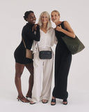 STITCH & HIDE LEATHER GEORGIA TOTE BAG BLACK - FREE WALLET POUCH