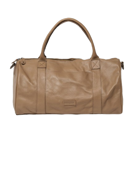 Stitch & Hide Leather Globe Weekender Duffle Bag Deep Oak Brown - FREE WALLET POUCH
