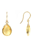 Latelita London Petite Drop Earring Citrine Hydro Gold