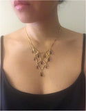 Gena Myint Smoky Topaz Droplet Bib Necklace