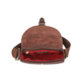 Hidesign Petra Leather Saddle Crossbody Bag