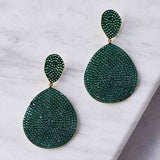 Latelita London Monte Carlo Earrings Gold Emerald Zircon