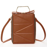 SUSU Heidi Brown Leather Convertible Backpack Shoulder Bag