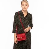 SUSU Nanah Red Leather Crossbody Bag