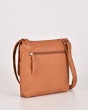 GABEE Ava Leather Flap Over Crossbody Bag