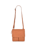 GABEE Ava Leather Flap Over Crossbody Bag