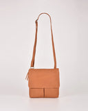 GABEE Ava Leather Flap Over Crossbody Bag