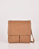 GABEE Ava Leather Flap Over Crossbody Bag