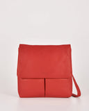 GABEE Ava Leather Flap Over Crossbody Bag