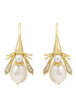 Latelita London Pearl Honey Bee Earrings Gold