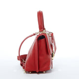 SUSU Linda Red Leather Backpack Shoulder Bag