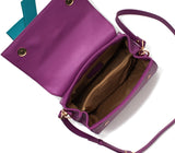 Gunas New York Cottontail Purple Vegan Leather Satchel Bag