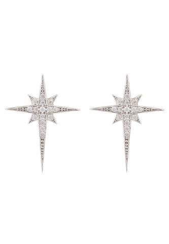 Latelita London North Star Small Stud Earrings Silver