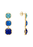 Latelita London Knightsbridge Earrings Gold Blues