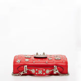 SUSU The Hollywood Studded Leather Crossbody Bag Red