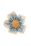 Latelita London Pansy Flower Blue Ring Gold