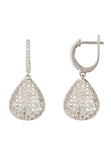 Latelita London Valerie Pear Drop Gemstone Earrings Silver White Cz