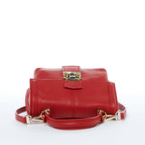 SUSU Linda Red Leather Backpack Shoulder Bag