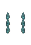 Latelita London Arabelle Aqua Earrings Silver Oxidised