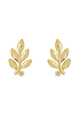 Latelita London Laurel Leaf Stud Earrings Gold