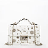 SUSU The Hollywood White Leather Crossbody Bag