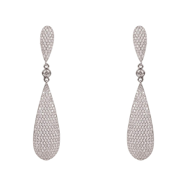 Latelita London Long Drop Earrings Silver