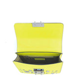 SUSU The Hollywood Bright Yellow Studded Leather Crossbody Bag