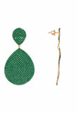 Latelita London Monte Carlo Earrings Gold Emerald Zircon