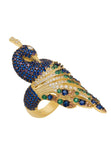 latelita London Peacock Cocktail Ring Gold