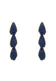 Latelita London Arabelle Sapphire Blue Earrings Gold