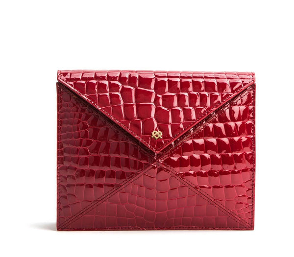 Gunas New York About Last Night Clutch Ruby Red