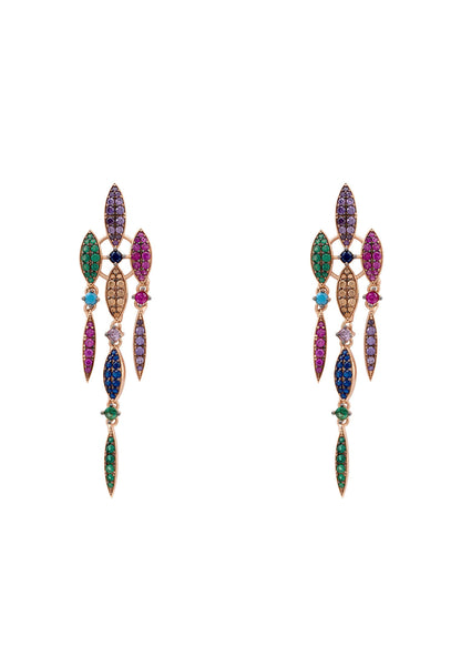 Latelita London Valencia Rainbow Earrings Rosegold