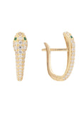 Latelita London Snake Huggie Hoops Gold