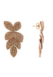 latelita London Petal Cascading Flower Earrings Rosegold Champagne